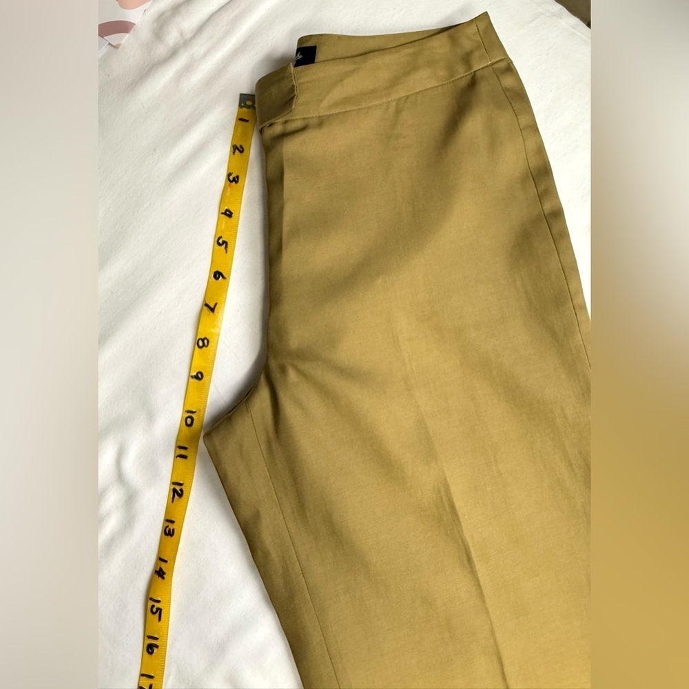 PECK & PECK Bronze‎ brown Silk & Cotton Capri pants size 2. - Picture 9 of 11
